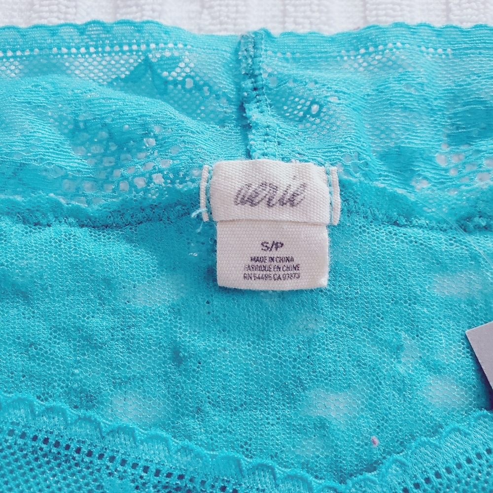 AERIE Low Rise Cheeky Lace Panty In Mint Blue - Picture 8 of 9